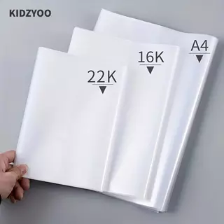 KIDZYOO 10 ชิ้นโปร่งใสปกหนังสือ,กันน้ํา A4/16K/A5 พลาสติกปกหนังสือ,ปิดแบบมีกาวในตัวทนต่อการสึกหรอหนังสือ PVC ฝาครอบป้องกัน