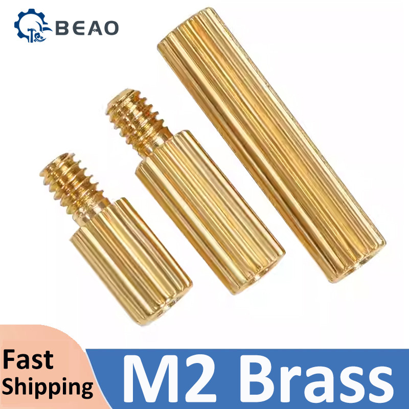 ทองเหลืองทองแดงรอบ Standoff Spacer สนับสนุนเสาคอลัมน์หัวเดียว/ Double Pass Bolt สําหรับ PCB Board