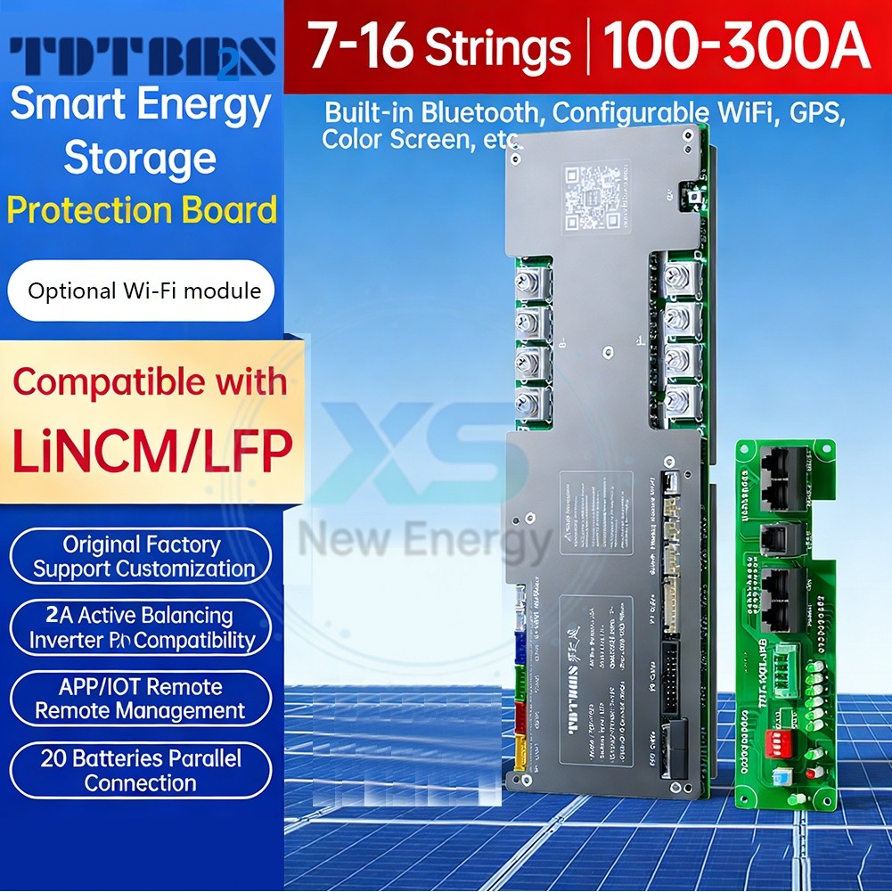 TDT BMS 7S~16S 24V/48V 100A~300A 2A Active Balance มีWIFI เลือกใช้งาน รองรับ 5G/RS485/CAN/UART สำหรั