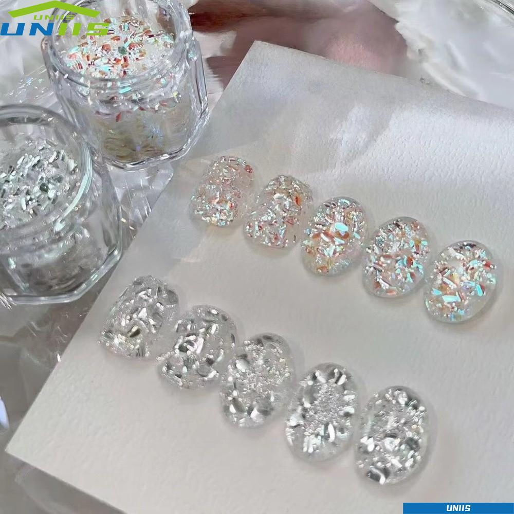 UNIIS Flash Nail Art, Glitter Nail Art DIY Nail Art Sequins, Blinking Sequins Nail Art Charms