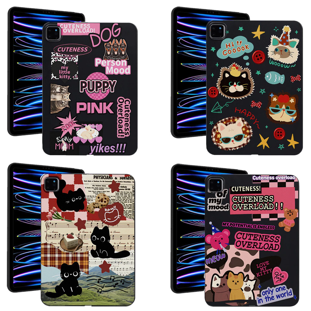 เคสสำหรับ For iPad 10.2''(2021/2020/2019) 10.9''(2022) 11''(2025) เคสป้องกันด้านหลังแบบบางและน้ำหนักเบา Mini 7 6 5 4 3 2