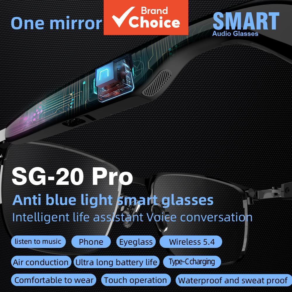 SPRISE หูฟังแว่นตาอัจฉริยะ เลนส์กัน UV400 เลนส์กันแสงสีฟ้า ไมโครโฟนลําโพงในตัว เปิดหูเสียงเบสลึก HD