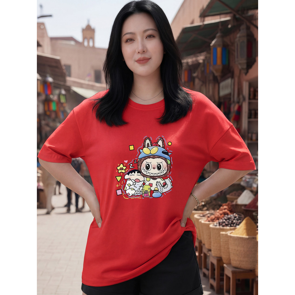 2Y630 [AIYOU] M-5XL เสื้อยืดผู้หญิง Baju Perempuan สไตล์ Seluar สไตล์เกาหลี Plus Size Plus Size Wani