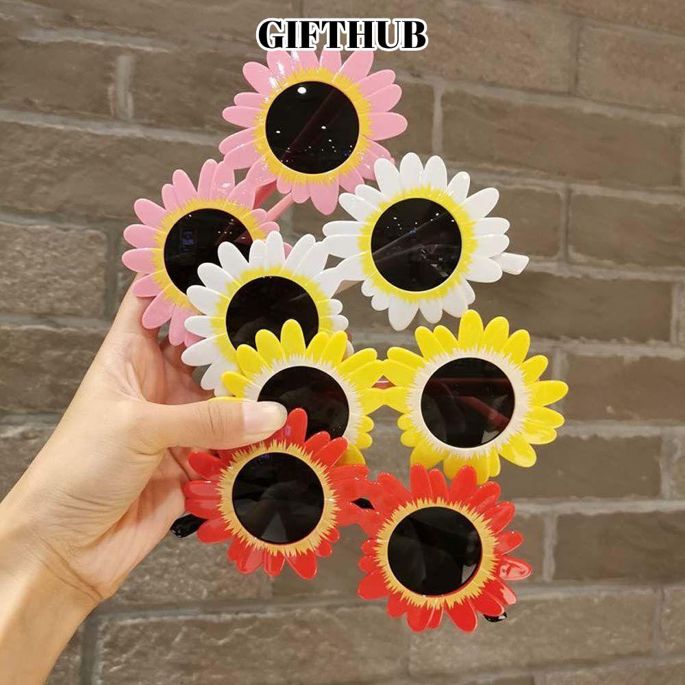LLLABY แว่นตาดอกไม้, Sun Flower Shape กรอบใหญ่ Daisy Shades, อินเทรนด์ถ่ายภาพ Props แว่นตาตกแต่ง
