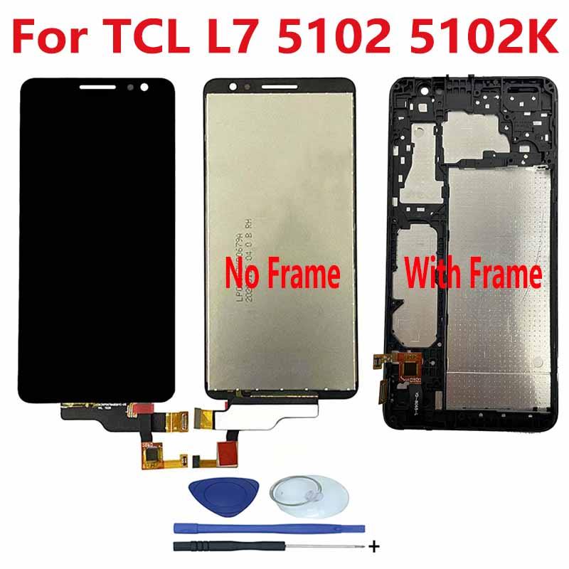 สําหรับ TCL L7 L7 + L7 Plus L7 Lite 5102 5102K จอแสดงผล LCD Touch Screen Digitizer Assembly