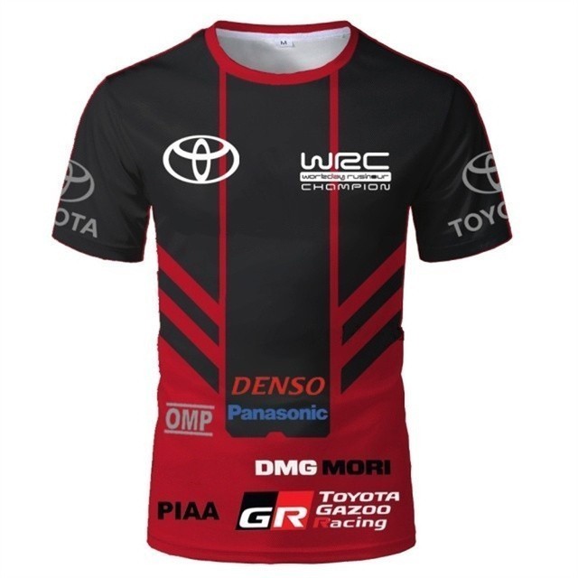 WRC Toyota เสื้อยืด Racing Car Rally 3D พิมพ์ Streetwear ผู้ชายผู้หญิงกีฬาแฟชั่นขนาดใหญ่ O-คอ T เสื้