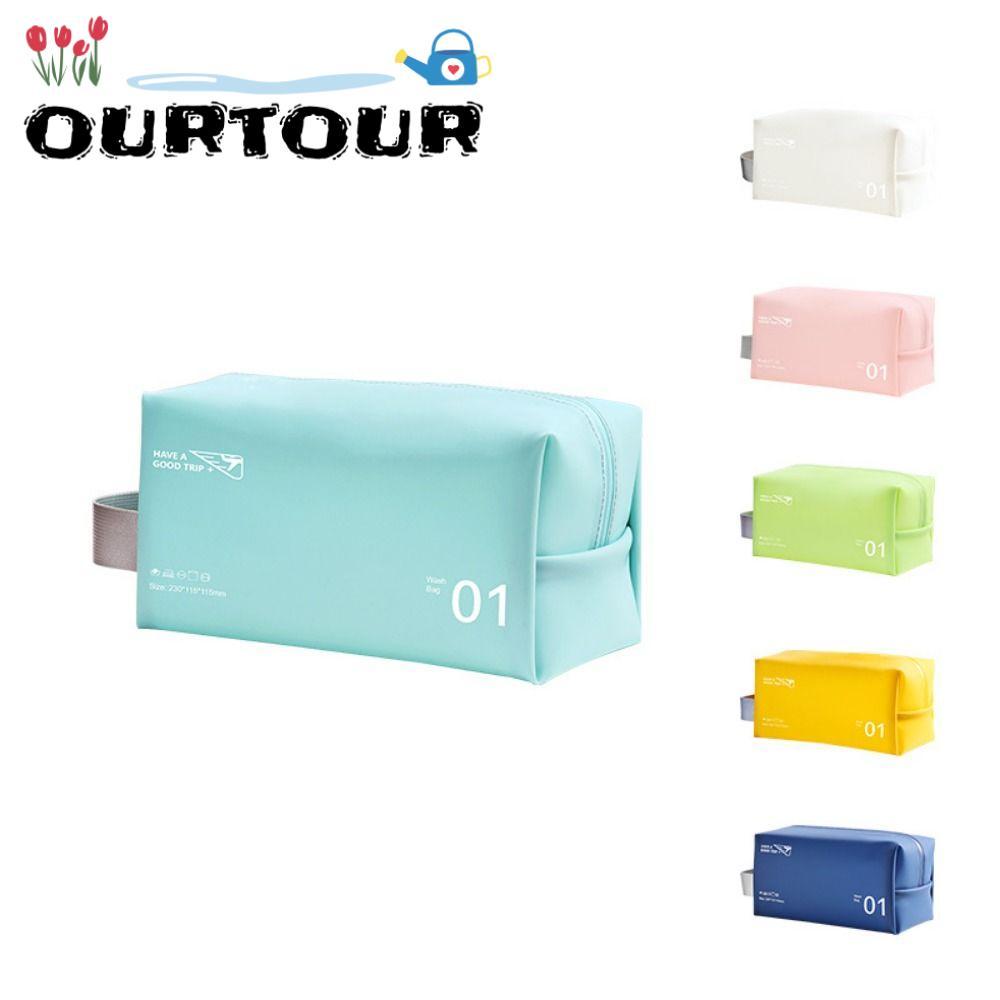 URTOUR กระเป๋าเครื่องสําอางกันน้ํา Travel Organizer กระเป๋า PVC ซิปกระเป๋า PVC