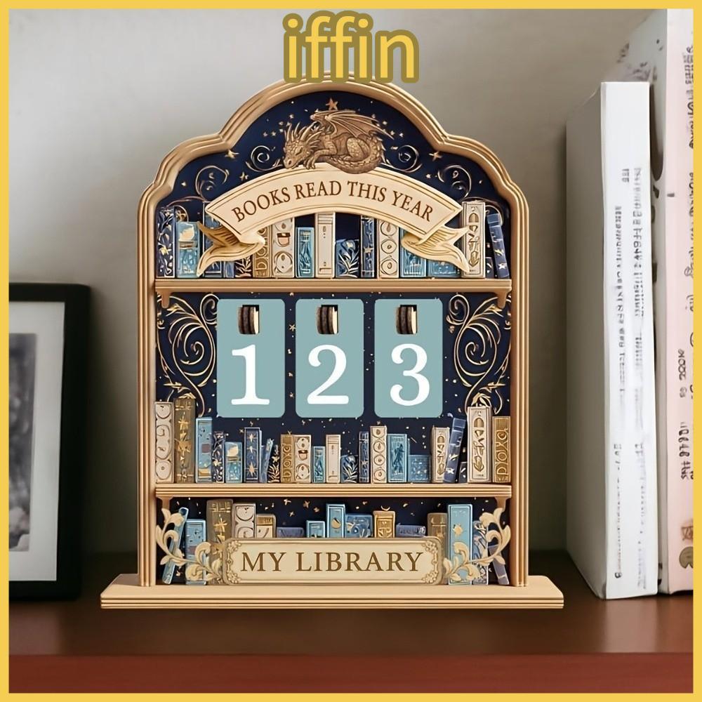 IFFIN เครื่องติดตามการอ่าน Signage, Handmade 2D หนังสืออ่าน Tracker, Creative หนังสือไม้อ่านในปีนี้อ