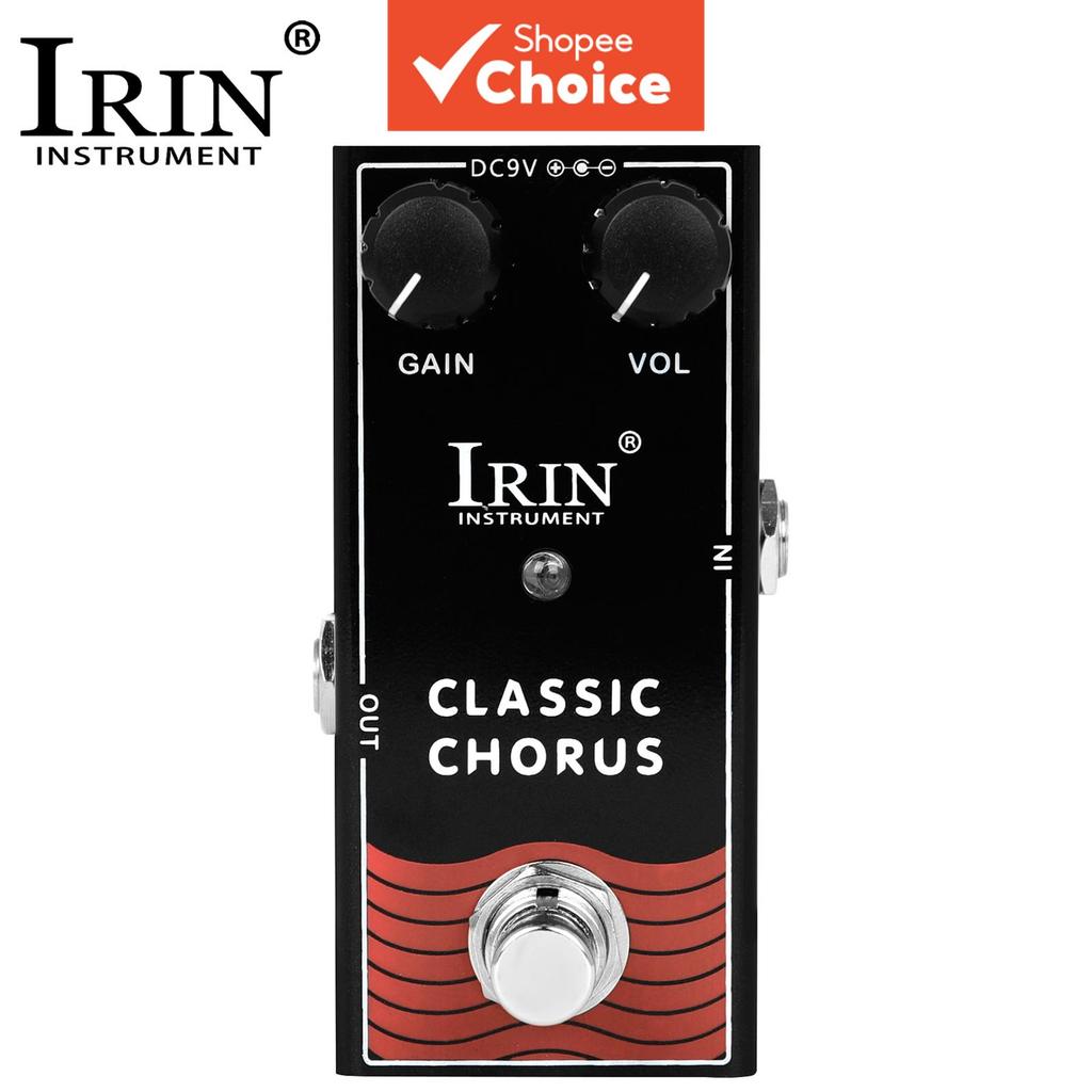 IRIN เอฟเฟคกีตาร์ไฟฟ้าแป้นเหยียบคอรัสคลาสสิกแป้นเหยียบกีตาร์ไฟฟ้าแบบมินิ True Bypass อุปกรณ์เสริมกีต