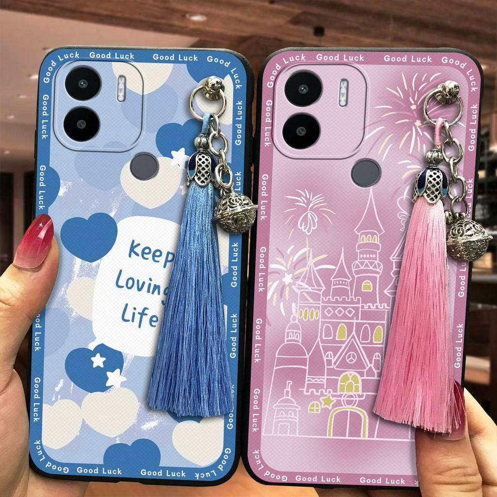 พู่ Bell เคสโทรศัพท์สําหรับ Redmi A1 +/A1 Plus/A2 +/Xiaomi POCO C50/C51 ป้องกัน TPU กันกระแทกการ์ตูน