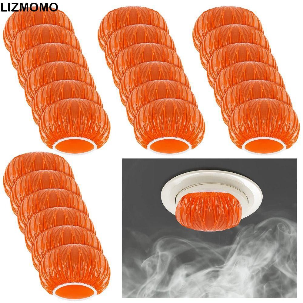 LIZMOMO Fire Alarm Dust Cover, Plastic Thicken Smoke Detector, Stop The Alarm Elastic Orange Paint C