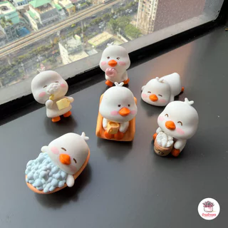 เป็ดอ้วนแสนสุข [ เซต 6 ชิ้น ] ตุ๊กตาจิ๋ว โมเดลจิ๋ว แต่งสวน ตุ๊กตาแต่งสวนจิ๋ว ตุ๊กตาจัดสวนถาด