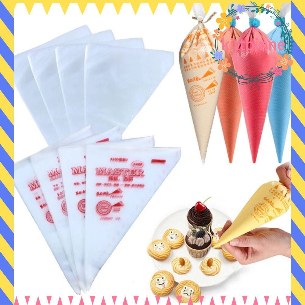 KITTBINNE823 50/100 ชิ้นถุงท่อขนมครีม Cupcake F Ondant แม่พิมพ์พลาสติก