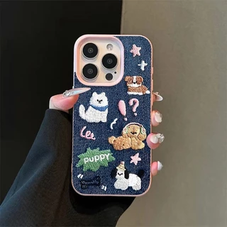 COD-ในไทย💥การ์ตูนลูกสุนัขลูกแมวหนังผิวสัมผัสนุ่ม เคส For IPhone 17 15 11 13 16 14 12 Pro Max 8 7 Plus 8Plus XR X XS Max