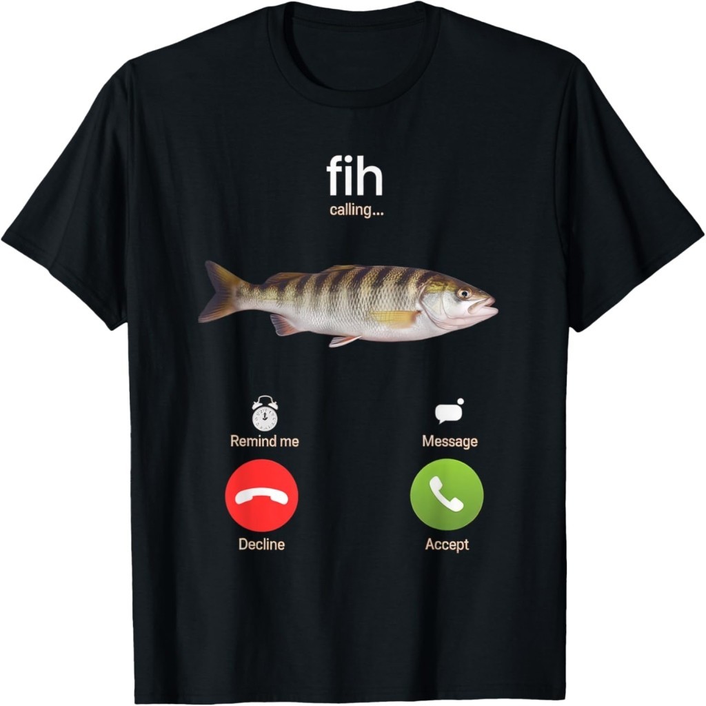 Fih hirt Ss Fish ตลก Misspelled ปลา Meme Fih อารมณ์ขันเสื้อยืด