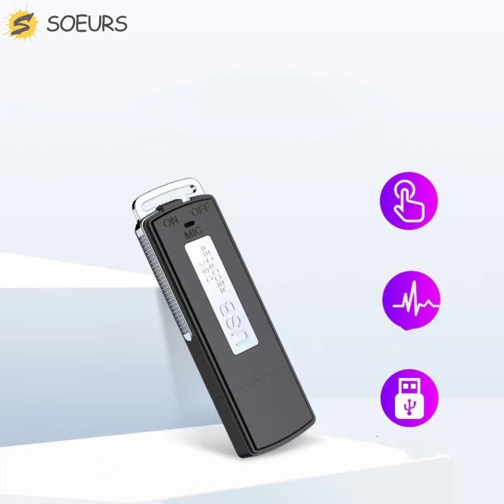 SOEURS Mini USB Voice Recorder, 4/8/16GB TF Card USB U-Disk Sound Recorder, U Disk Audio Voice Recor