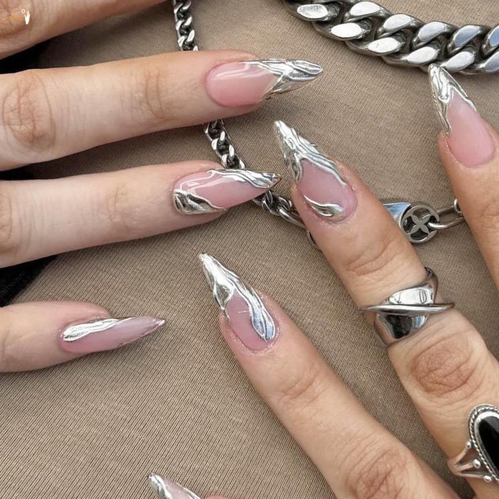 Elegant Pink French Press On Nails Sweet & Charming Reusable Press On Nails เหมาะสําหรับผู้หญิงและเด