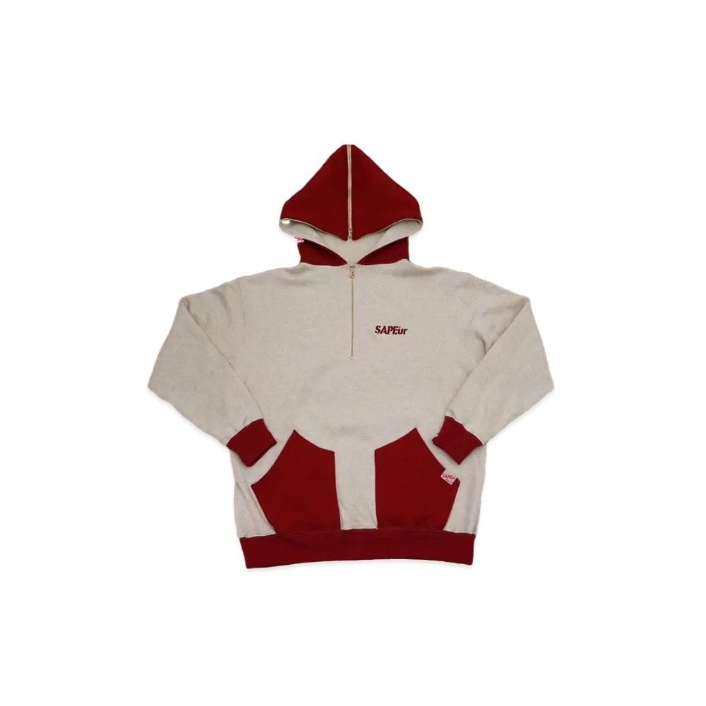 SAPEur SAILOR HOODIE Red Oatmeal Unused