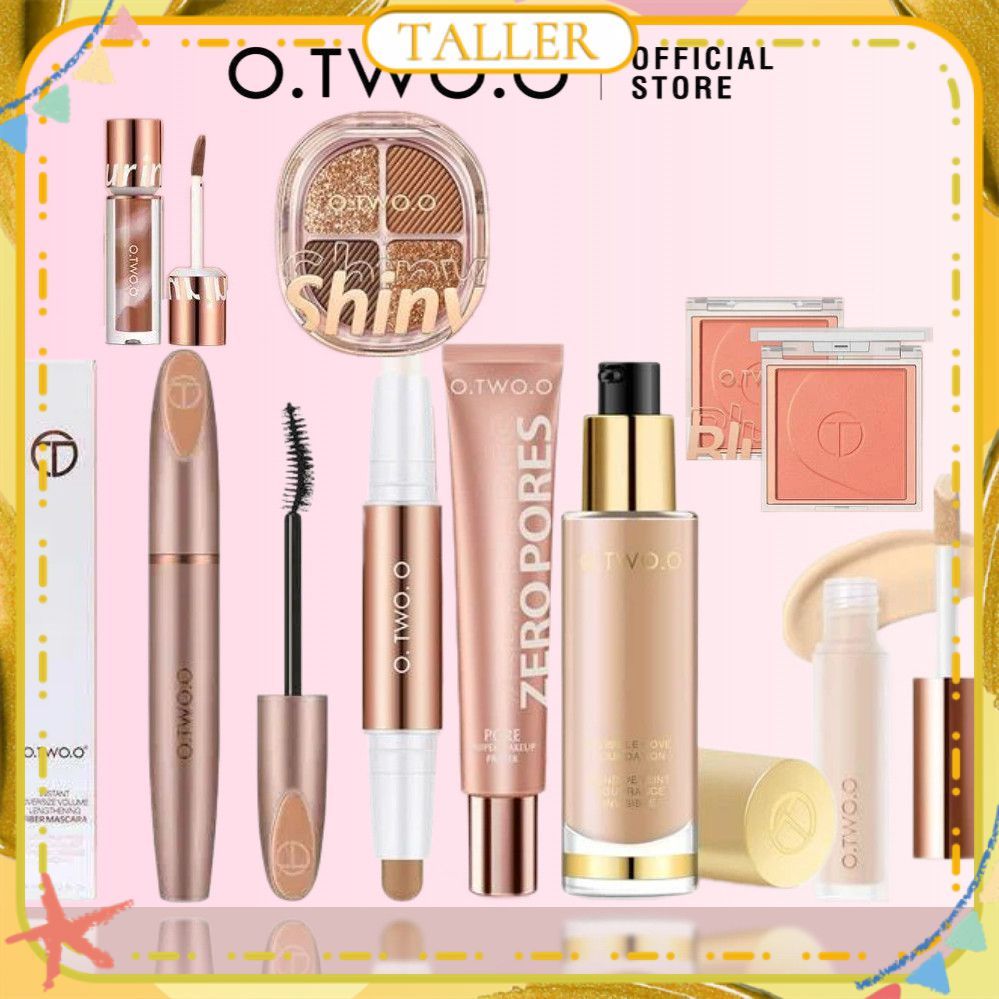 ✧พร้อมส่ง O.two.o ชุดแต่งหน้า 8 ชิ้น ประกอบด้วย รองพื้น คอนซีลเลอร์ พาเลทอายแชโดว์ ลิปกลอส ไฮไลเตอร์