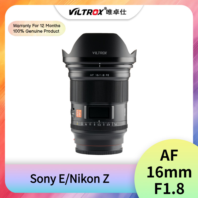 VILTROX 16mm F1.8 AF Full Frame รูรับแสงขนาดใหญ่เลนส์มุมกว้างพิเศษพร้อมหน้าจอสําหรับ Sony EF Nikon Z