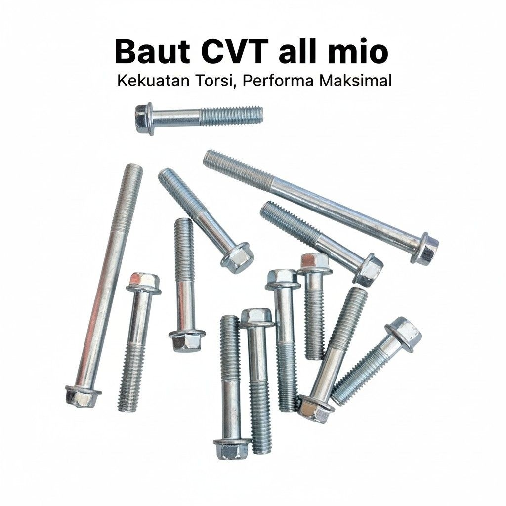 CVT bolt ชุดเนื้อหา mio ทั้งหมด 13 ชิ้น m6x25 9 ชิ้น/m6x35 2 ชิ้น/m6x50 1 ชิ้น/m6x60 1 ชิ้นครบชุด