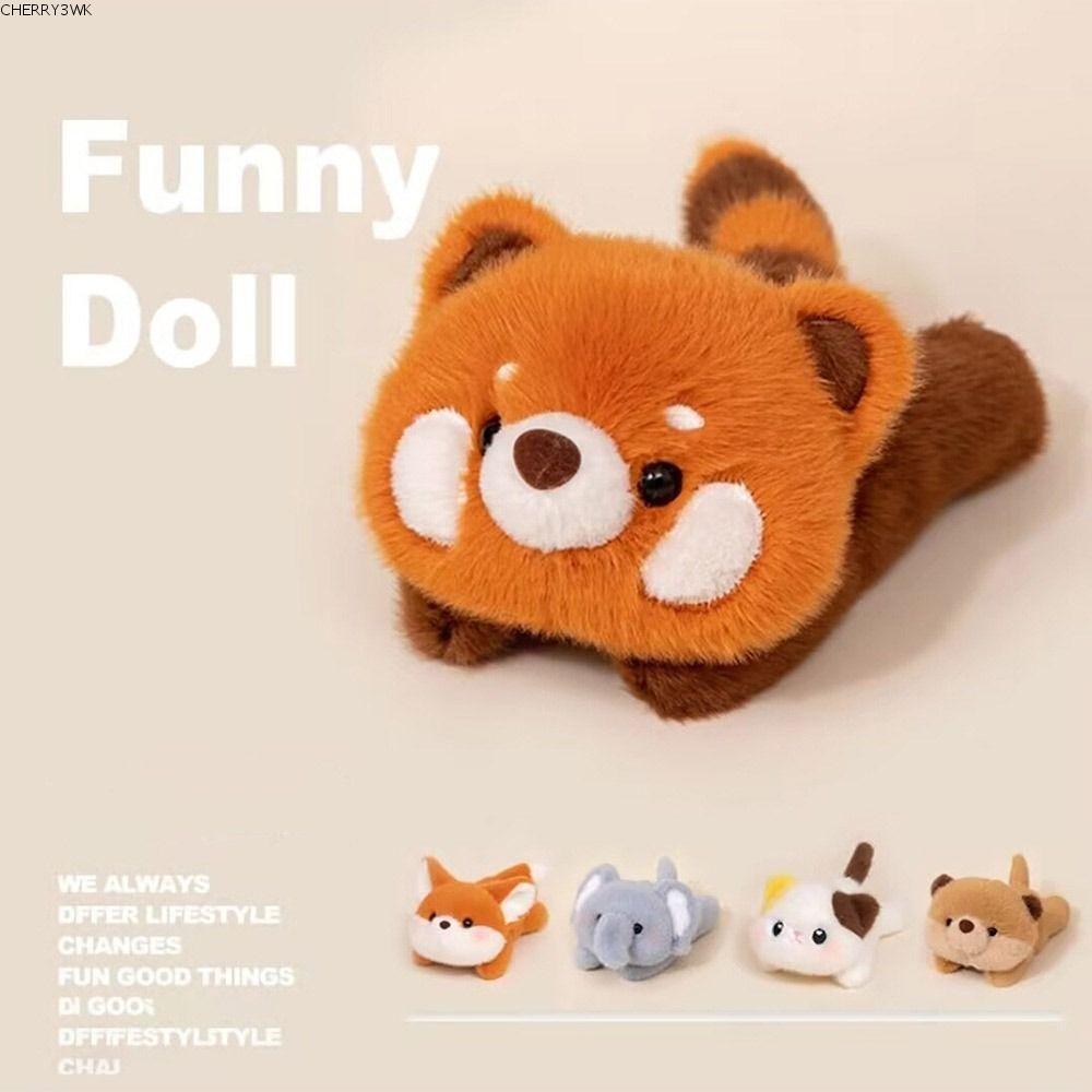 19VJKEPSHOP ตุ๊กตาสัตว์หมอน,ตุ๊กตาหมีตุ๊กตา Companion, Kawaii 17 ซม.Super Soft Elephant ข้อมือลาก Pad โต๊ะ