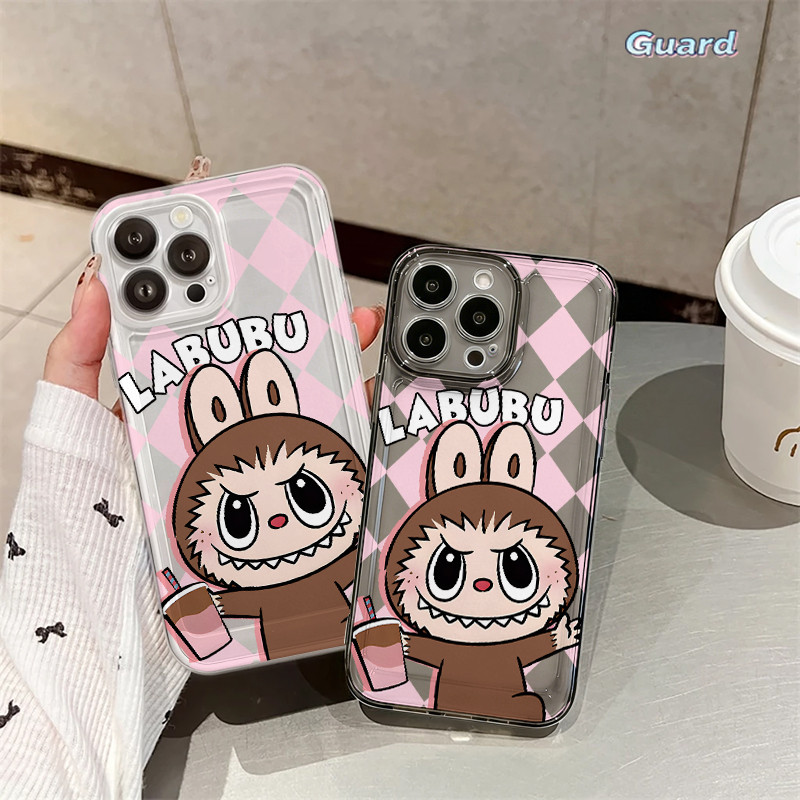 LabubuiPhone 11 12 13 14 15 16 Pro X XR XS Max 7Plus 8Plus เคสใส-GD