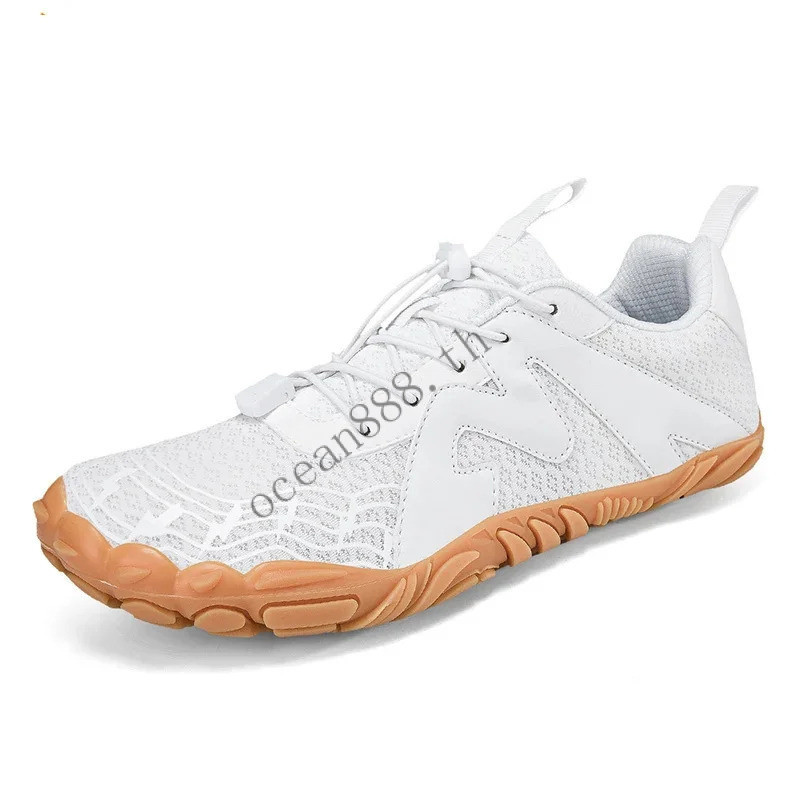 Summer Men's Wide Minimalist Barefoot Breathable Mesh Men Wide-toed Shoes Flats Soft Zero Drop Sole Wider Toe Sneakes Large Size