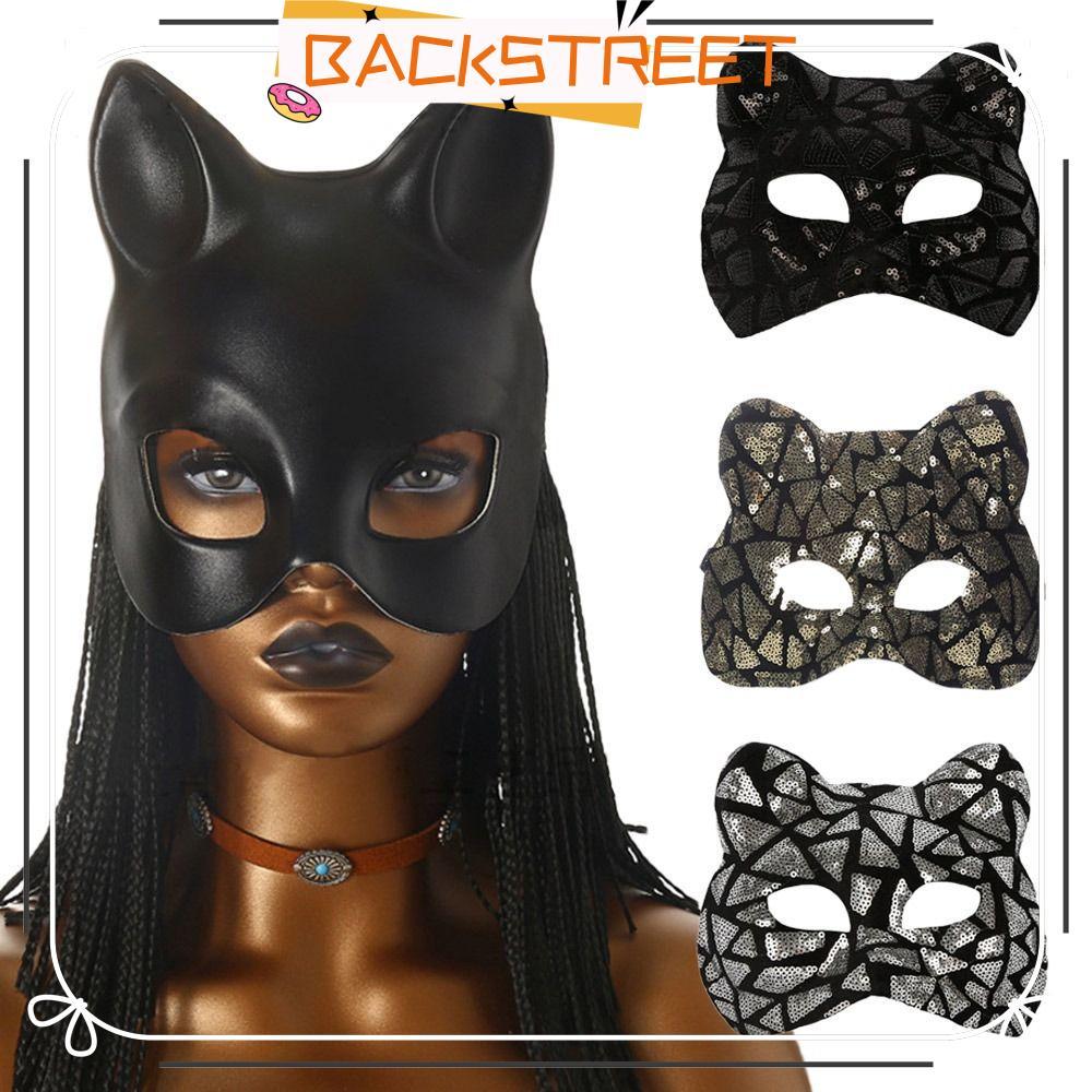 BACKSTAGEREAT Masquerade , Party Makeup Ball Half Face Cat Girl , แฟชั่น Venetian Party EVA Eye