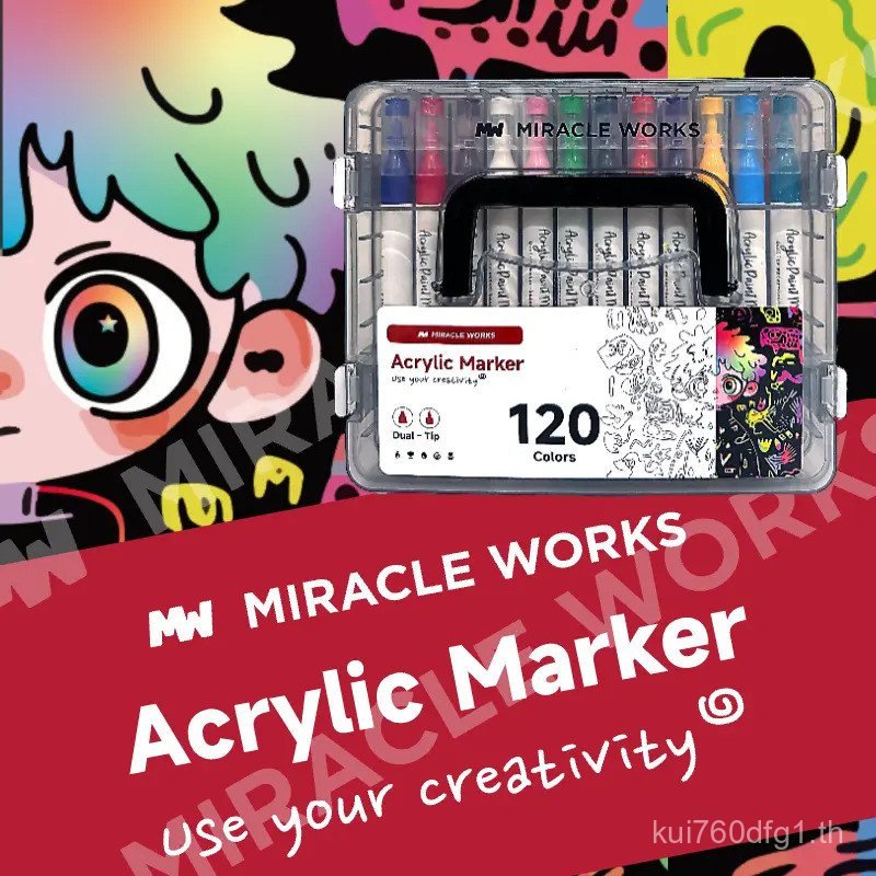 2026MW 12/24/36/48/60/72/96/120 สี ปากกาอะคริลิค 2 หัว Dual-tip Acrylic Marker ชุดปากกามาร์กเกอร์อะค