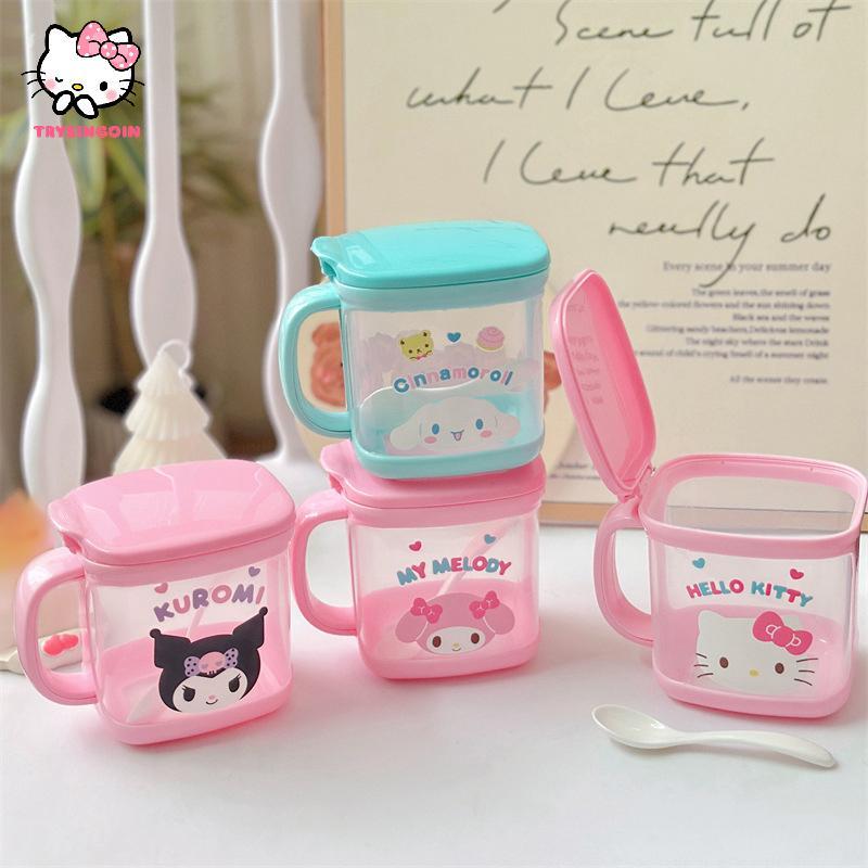 [trysingoin] Sanrio Hello Kitty Kitchen Seasoning Box Kuromi Melody Cinnamoroll Msg Salt Sugar Jar ใ