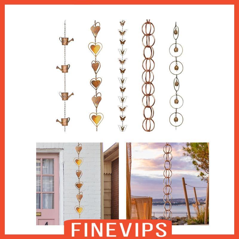 [Finevips] Rain Gutter Chain Replacement Gutter Downspout Institution Rain Water Catcher