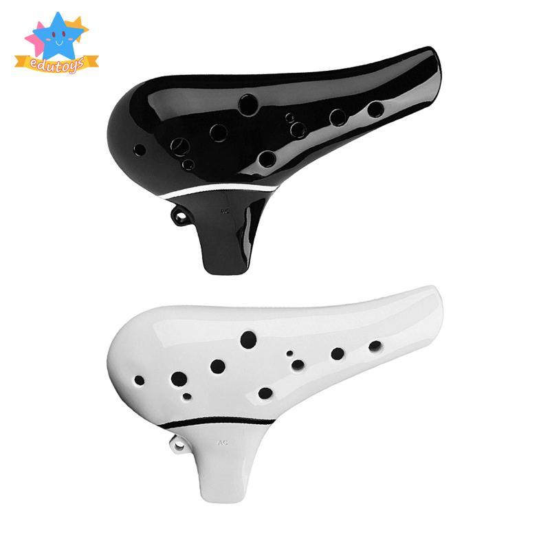 [Edstars] Tiny Ocarina พลาสติก 12 หลุม Alto C Instrument Easy Learn Ocarina ขลุ่ยพร้อมกระเป๋าสําหรับ
