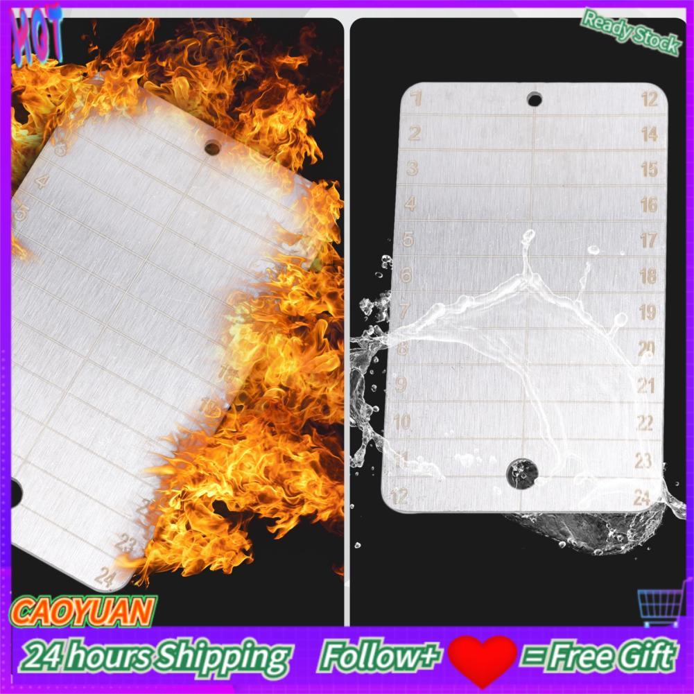 caoyuanstore Crypto Seed Phrase Storage แผ่นสำรองโลหะทนไฟสำหรับเครื่องมือการกู้คืน Bitcoin Cryptocur