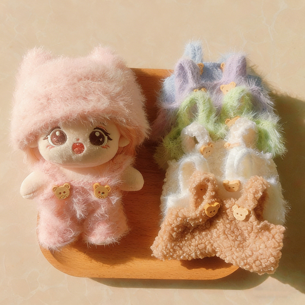 11-14 ซม.ผ้าฝ้ายตุ๊กตา Plush Overalls ตุ๊กตาตุ๊กตากางเกงฤดูใบไม้ร่วงฤดูหนาว Dress Up เสื้อผ้าเด็กกางเกง