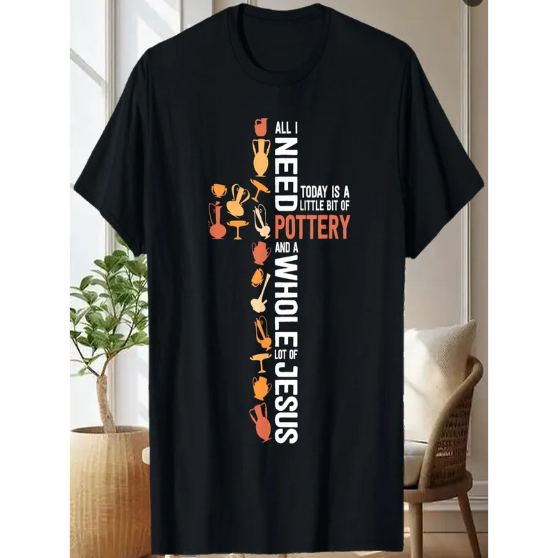 Jesus and Pottery Women's Shirt Gift Christian Ceramic Artist T-Shirt
