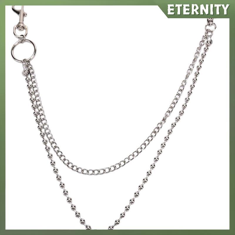 ETERNITY Punk ผู้หญิงผู้ชาย Chain Key Chain Ro กางเกงกางเกง Jean Hip Hop Decor