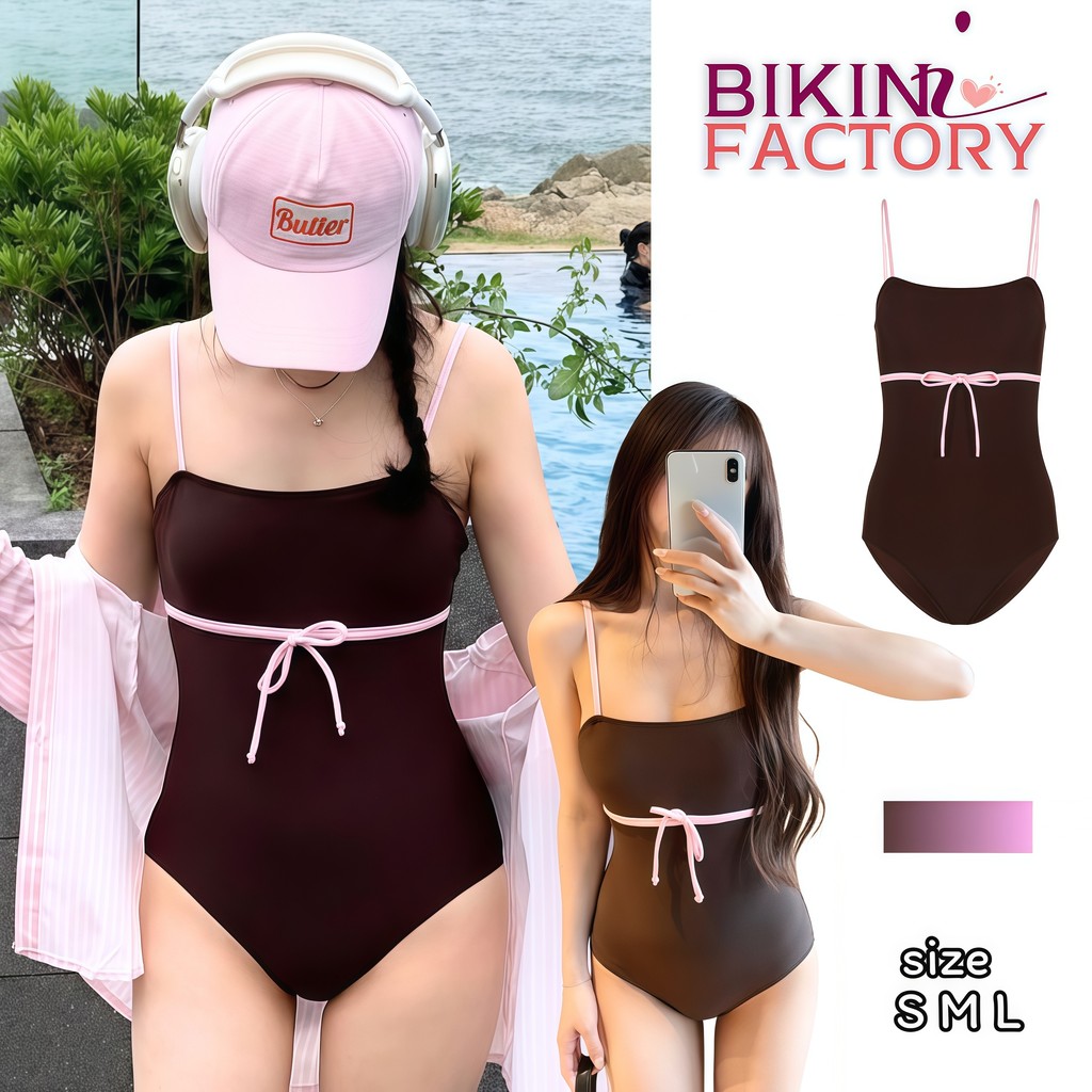 พร้อมส่งในไทย BIKINI FACTORY ชุดว่ายน้ำวันพีช เซ็กซี่ มีฟองน้ำ ลายทาง 🌤 มีไซส์ S-L | น้ำหนัก 38-58 กก. ส่งด่วน Y757