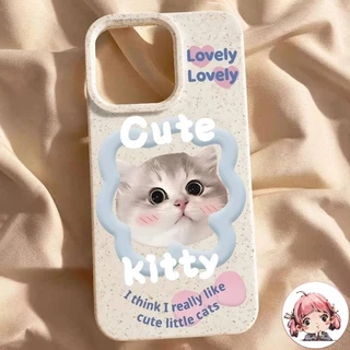 ส่งจากไทย เคสสำหรับไอโฟน13 แมวน่ารัก เคสมือถือลายข้าวโอ๊ต For IPhone17 14 15 16 11ProMAX 12/13MINI 6/7/8PLUS XR/XS SE2/3