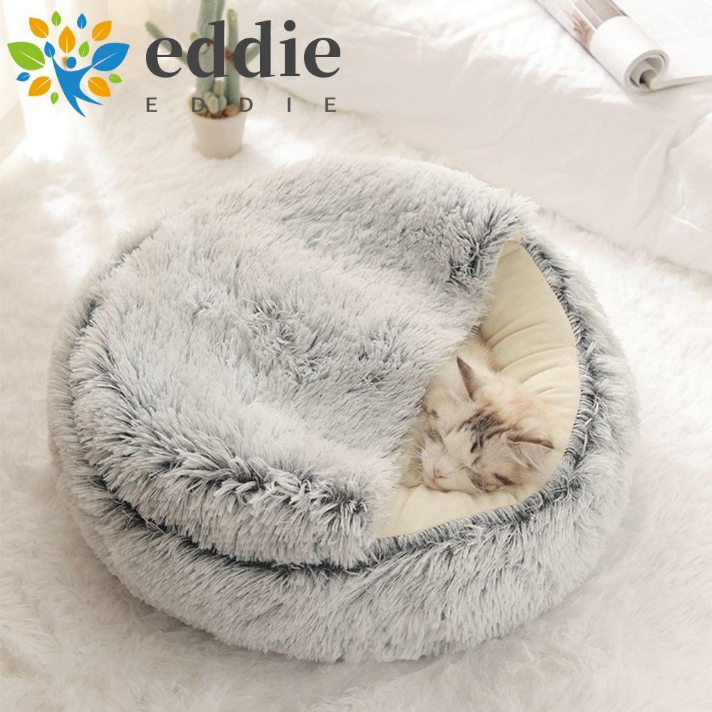 EDIE ที่นอนแมวสําหรับลูกแมวลูกสุนัขตะกร้าเสื่อยาวตุ๊กตาสัตว์เลี้ยงฤดูหนาวอุปกรณ์รอบนุ่มอบอุ่นเตียงสุ