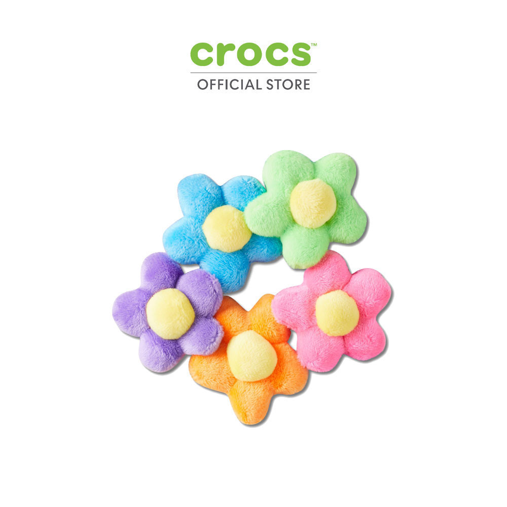 CROCS ตัวติดรองเท้า JIBBITZ PLUSH FLOWER POWER SET 5