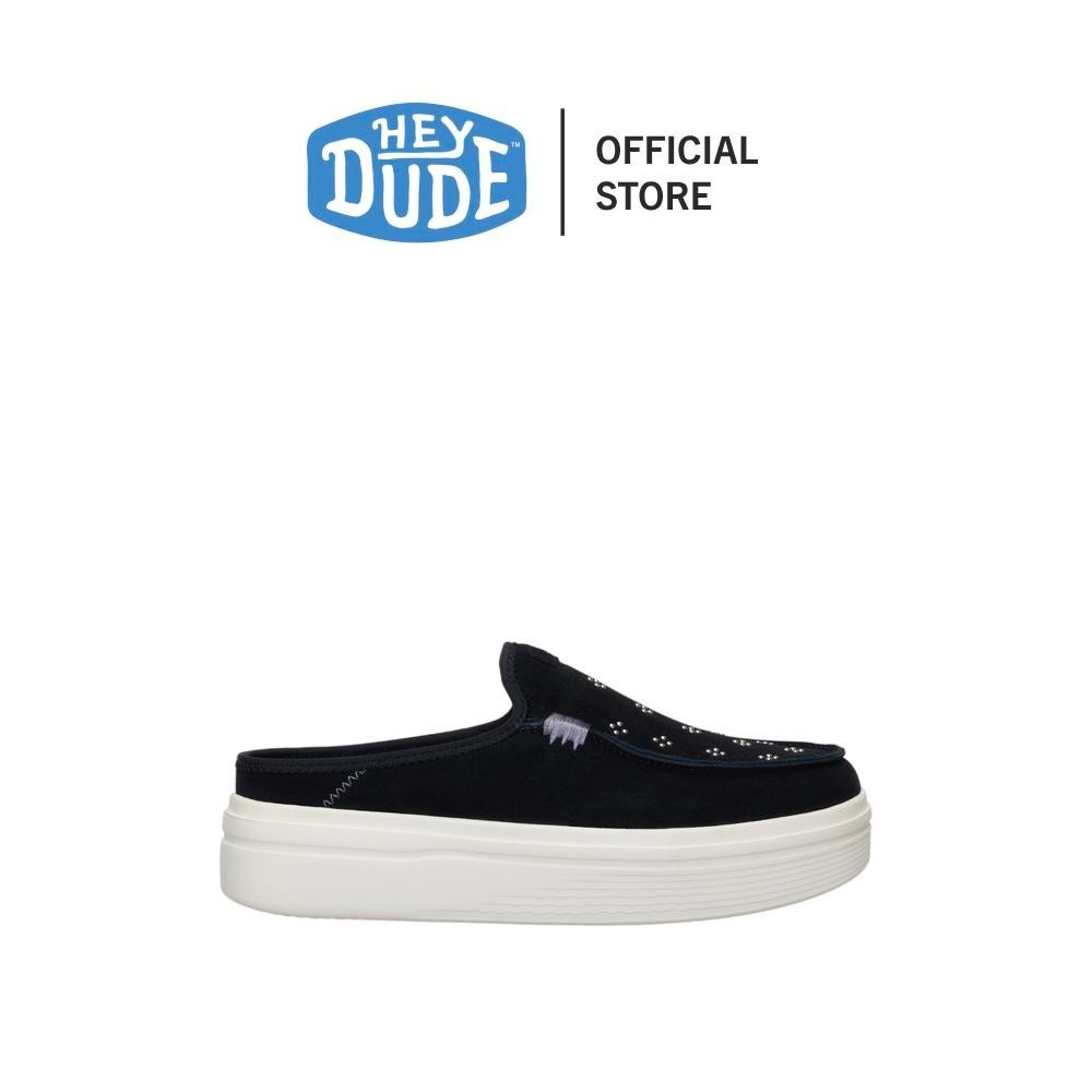 HEYDUDE รองเท้าลำลองผู้หญิง AUSTIN LIFT SUEDE STUD รุ่น 44628-001 - BLACK