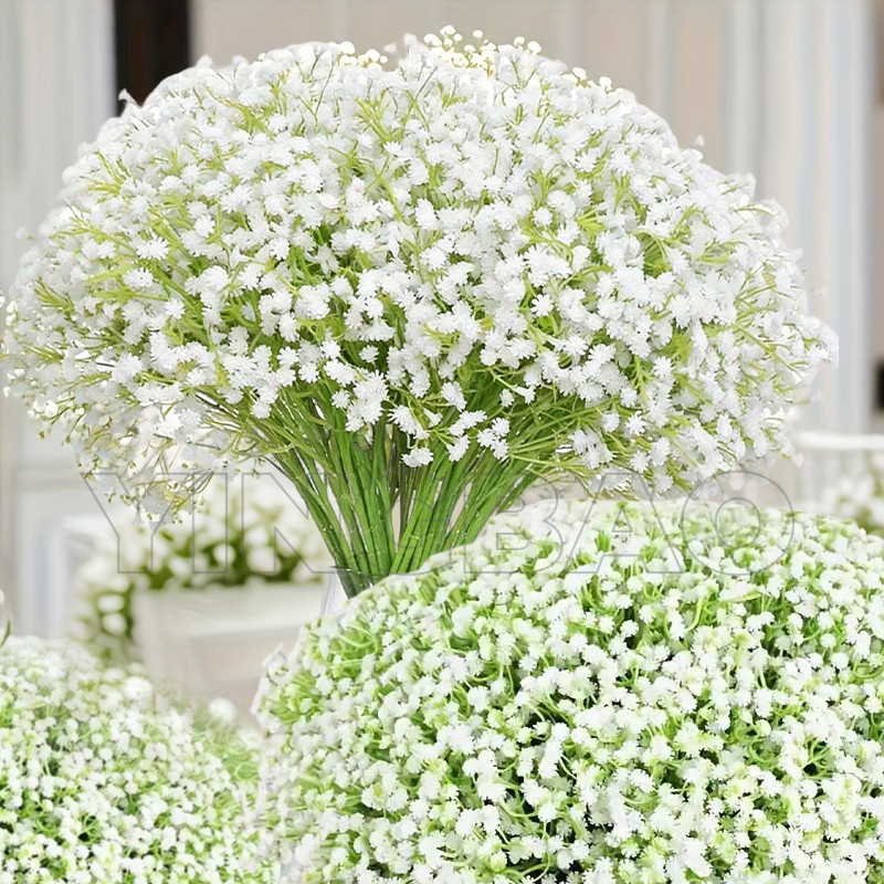 10/30/50 ชิ้น Gypsophila ประดิษฐ์ Babysbreath ดอกไม้ช่อดอกไม้สําหรับแต่งงานเจ้าสาวตกแต่งเครื่องประดับหน้าแรกดอกไม้ปลอม DIY ของขวัญ