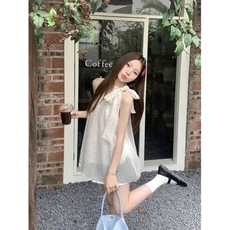 (QCC PRODUCTS) น้ําชายามบ่ายสไตล์เลดี้ลายจุดคล้องคอสําหรับผู้หญิง QCCC MA SP438 เทรนด์