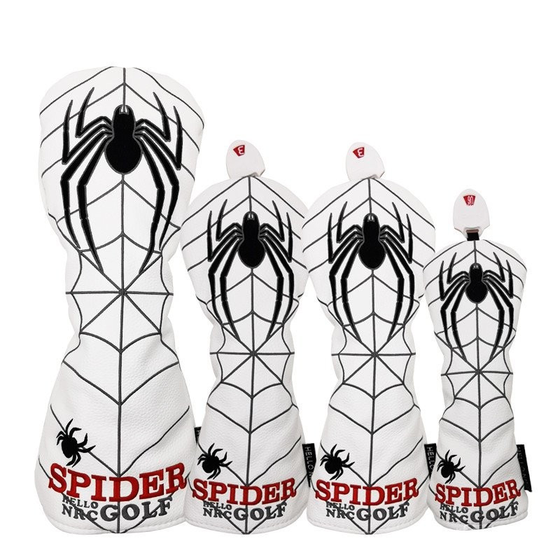กอล์ฟคลับ Headcover Spider DRIVER ครอบคลุม Fairway ไม้ฝาครอบ HYBRID หนังกอล์ฟไม้สําหรับ DRIVER Fairw