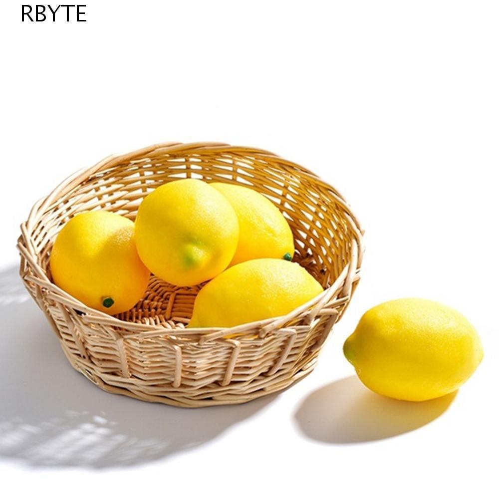 RBYTE มะนาวประดิษฐ์การถ่ายภาพเหมือนจริง 6/10 ชิ้นปาร์ตี้ตกแต่งคริสต์มาส