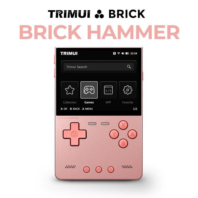 เป่าข้าว TRIMUI BRICK รุ่นโลหะ 2025 สําหรับรุ่นแนวตั้งแบบใช้มือถือใหม่ Mini Portable Pocket Handheld