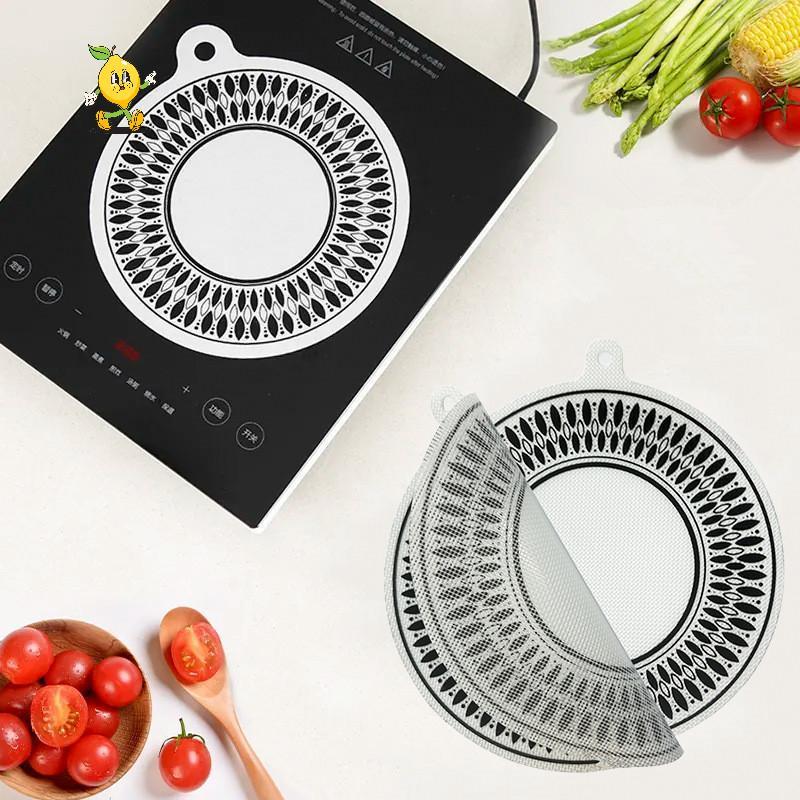 [mozh] 1 ชิ้น Induction Cooktop Mat Cooktop Scratch Protector สําหรับเตาแม่เหล็กไฟฟ้าซิลิโคนแผ่นกันลื่นสําหรับ Air Fryer Liners ปกป้อง Mat [TH]