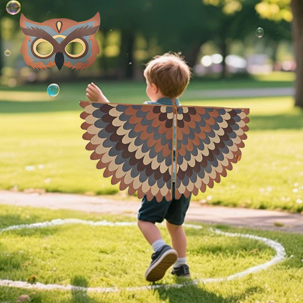 Kids Animal Costume Birds Felt Wings With Mask Cosplay Halloween Costumes Costume Carnival Set