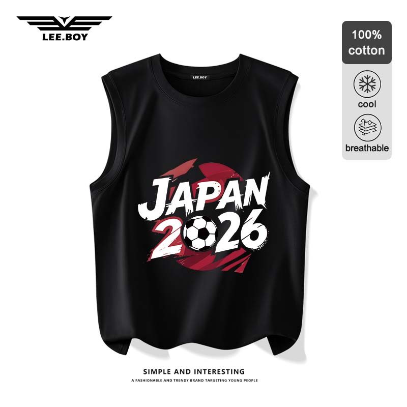 เสื้อลายทาง ไม่หดตัว ผ้าฝ้าย100% ใส่สบายไม่ร้อน FIFA World Cup 2026™  JAPAN แฟชั่นฤดูร้อน ใหม่ พร้อมส่งในไทย